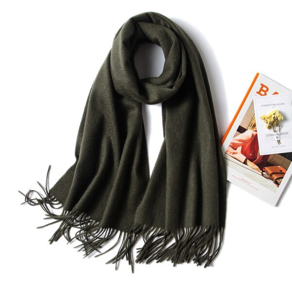 Golily Cashmere Scarf Dark Green Cashmere Scarves 100% Cashmere Knitted Scarf Lightweight Extra Soft Scarves for Women Cashmere Scarf Wrap Winter Soft Pure Color