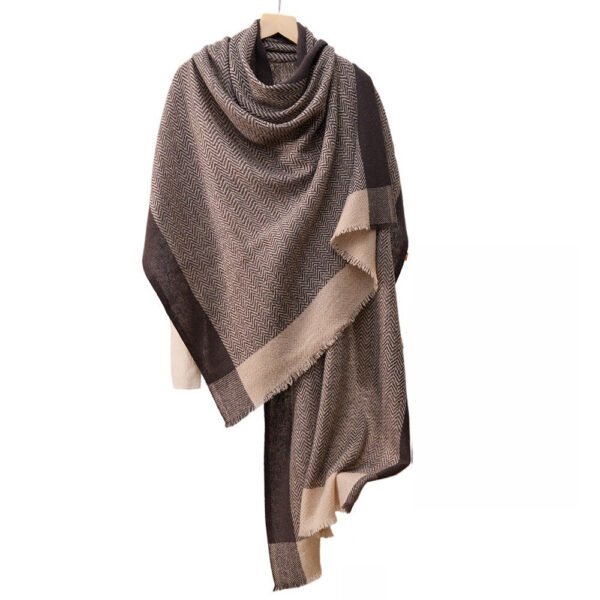 Golily Cashmere Shawl Colorblocked Brown-Khaki Shawls Cashmere Wrap Cashmere Wraps 100% Pure Cashmere Large Shawls for Women Warm Soft Lightweight