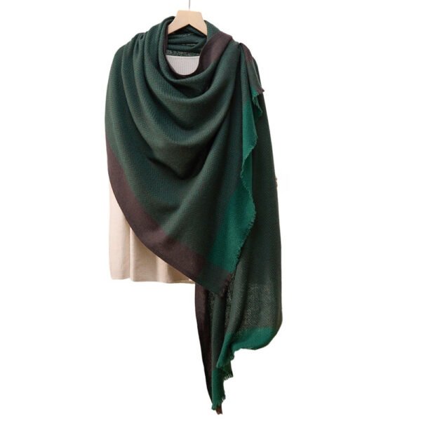 Golily Cashmere Shawl Colorblocked Green-Grey Shawls Cashmere Wrap Cashmere Wraps 100% Pure Cashmere Warm Soft Lightweight Large Shawls for Women