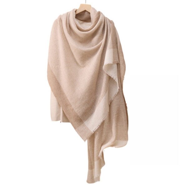 Golily Cashmere Shawl Colorblocked Khaki-White Shawls Cashmere Wrap Cashmere Wraps 100% Pure Cashmere Lightweight Warm Soft Large Shawls for Women