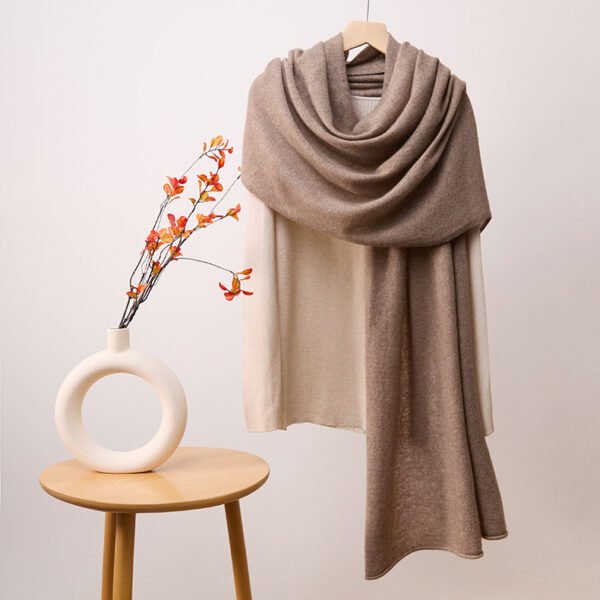 Golily Cashmere Scarf Dark Khaki Cashmere Scarves 100% Cashmere 60x180cm Knitted Scarf Lightweight Extra Soft Scarves for Women Cashmere Scarf Wrap Winter Soft - Image 3