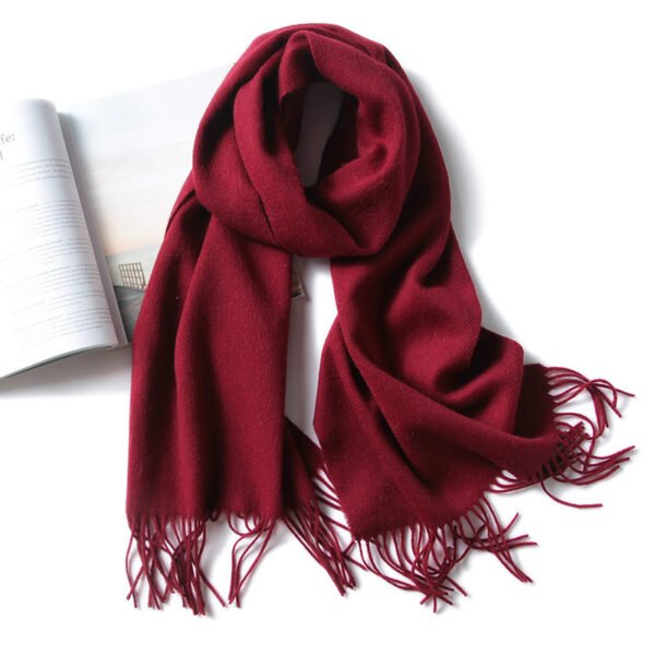 Golily Cashmere Scarf Dark Red Cashmere Scarves 100% Cashmere Knitted Scarf Lightweight Extra Soft Scarves for Women Cashmere Scarf Wrap Winter Soft Pure Color