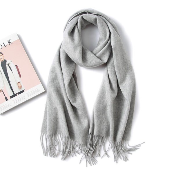 Golily Cashmere Scarf Light Grey Cashmere Scarves 100% Cashmere Knitted Scarf Lightweight Extra Soft Scarves for Women Cashmere Scarf Wrap Winter Soft Pure Color