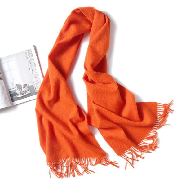 Golily Cashmere Scarf Orange Cashmere Scarves 100% Cashmere Knitted Scarf Lightweight Extra Soft Scarves for Women Cashmere Scarf Wrap Winter Soft Pure Color