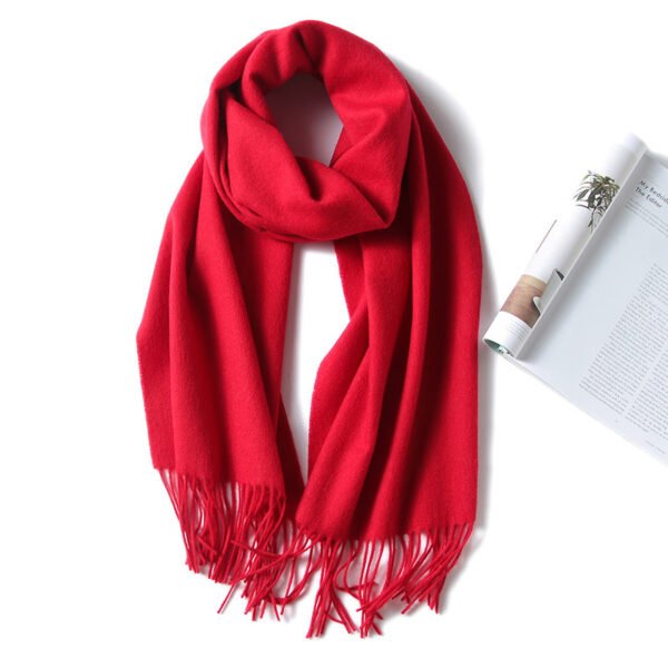 Golily Cashmere Scarf Red Cashmere Scarves 100% Cashmere Knitted Scarf Lightweight Extra Soft Scarves for Women Cashmere Scarf Wrap Winter Soft Pure Color