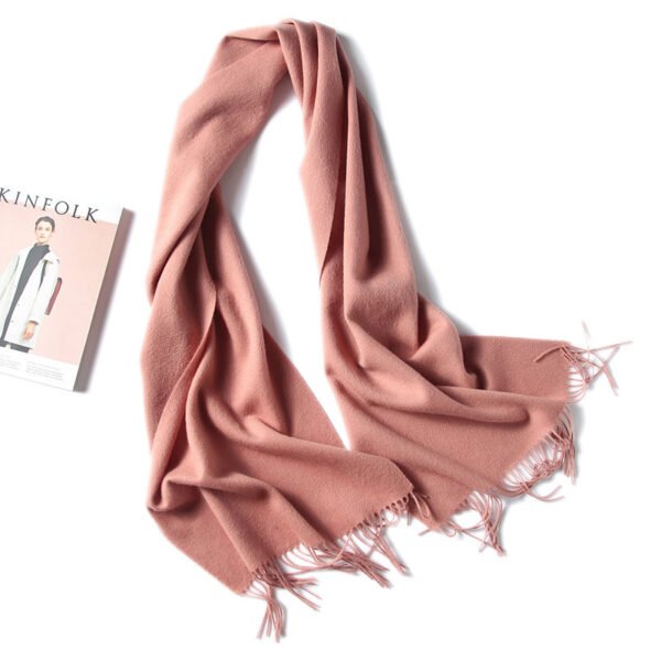 Golily Cashmere Scarf Rubber Pink Cashmere Scarves 100% Cashmere Knitted Scarf Lightweight Extra Soft Scarves for Women Cashmere Scarf Wrap Winter Soft Pure Color