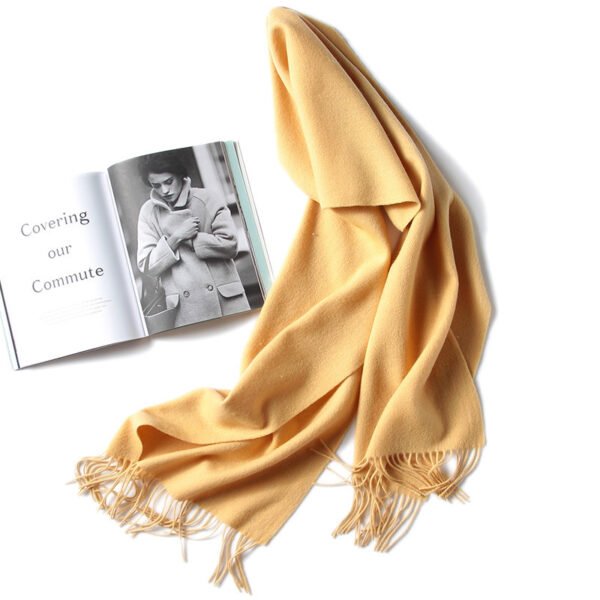 Golily Cashmere Scarf Yellow Cashmere Scarves 100% Cashmere Knitted Scarf Lightweight Extra Soft Scarves for Women Cashmere Scarf Wrap Winter Soft Pure Color