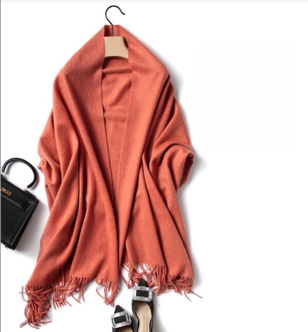 Golily Cashmere Shawl Dark Orange Cashmere Wrap Cashmere Wraps Cashmere Shawls 100% Pure Cashmere Knitted Wrap Extra Large Shawls for Women Lightweight Soft