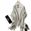 Golily Cashmere Shawl Light Grey Cashmere Wrap Cashmere Wraps Cashmere Shawls 100% Pure Cashmere Knitted Wrap Extra Large Shawls for Women Lightweight Soft Warm