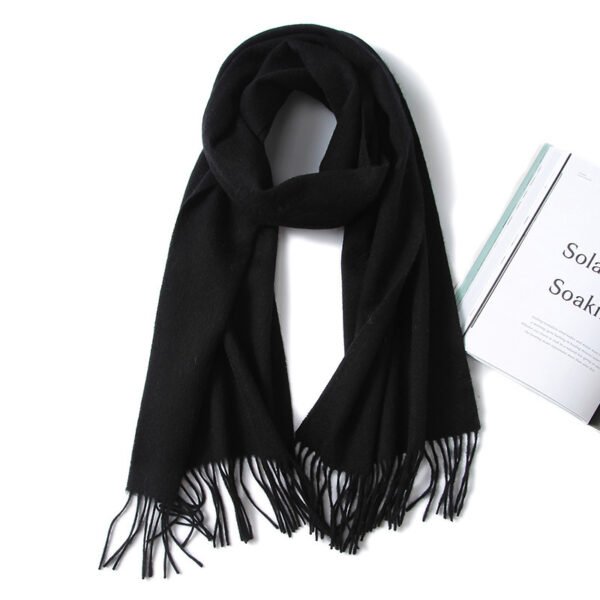 Golily Cashmere Scarf Black Cashmere Scarves 100% Cashmere Knitted Scarf Lightweight Extra Soft Scarves for Women Cashmere Scarf Wrap Winter Soft Pure Color