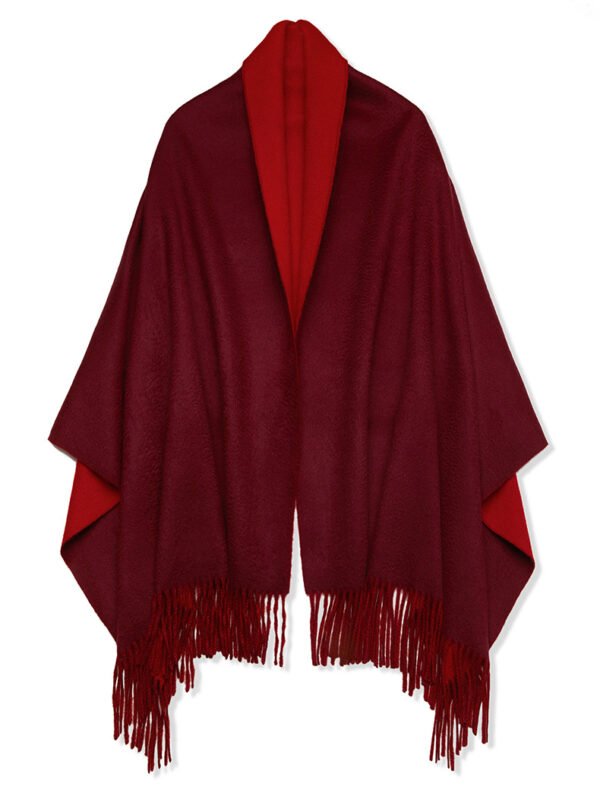 Golily Cashmere Wrap Colorblocked Red Dark Red Wraps Cashmere Shawl Cashmere Shawls 100% Pure Cashmere 70x200cm 465g Large Wraps for Women