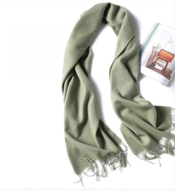 Golily Cashmere Scarf Green Cashmere Scarves 100% Cashmere Knitted Scarf Lightweight Extra Soft Scarves for Women Cashmere Scarf Wrap Winter Soft Pure Color - Image 4