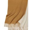 Golily Cashmere Wrap Colorblocked Khaki White Wraps Cashmere Shawl Cashmere Shawls 100% Pure Cashmere 70x200cm 465g Large Wraps for Women - Image 3