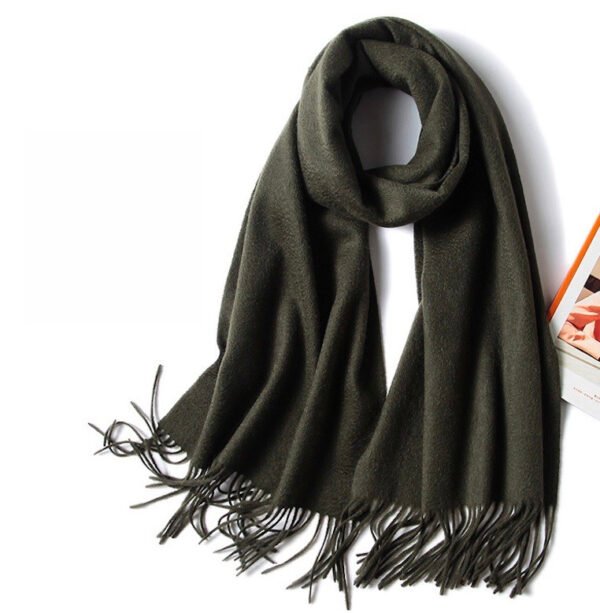 Golily Cashmere Scarf Dark Green Cashmere Scarves 100% Cashmere Knitted Scarf Lightweight Extra Soft Scarves for Women Cashmere Scarf Wrap Winter Soft Pure Color - Image 4